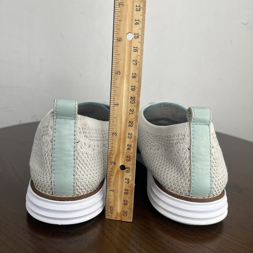 Cole Haan Original Shoes Women's 9 Gray Knit Stitchlite Wingtip Oxford Sneakers - Picture 11 of 16